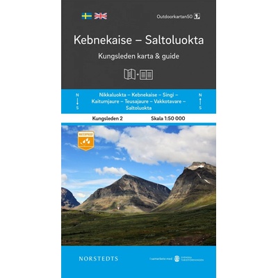 Mapa a průvodce KUNGSLEDEN 2 Kebnekaise - Saltoluokta 1:50 000