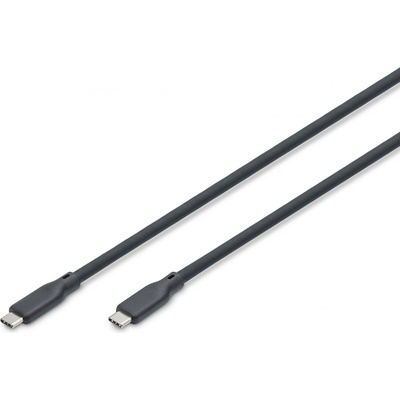 Digitus AK-300342-010-S Silikónový USB-C na USB-C USB 3.2 Gen2 10G 4K60Hz 100W 1m černý
