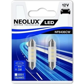 NEOLUX - Festoon 41mm - C5W / 6000K - NF6441CW (7353) - комплект 2бр (NF6441CW)