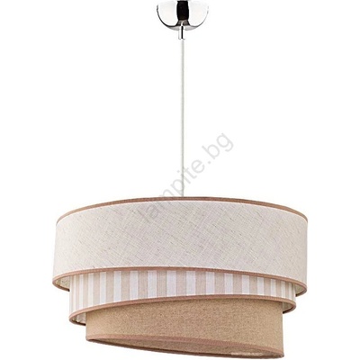 Duolla - Пендел TRIO 1xE27/40W/230V Ø 45 см бежов/кафяв (DU7151)