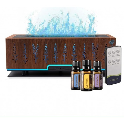 Zdravko Relax difuzér Family čierny antracit 200 ml + DoTERRA Trio esenciálnych olejov 3 x 5 ml