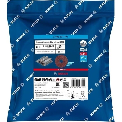 BOSCH EXPERT PRISMA fíbrový kotouč R781,180,P36,25ks 2608621797