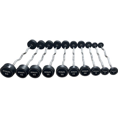 IRONLIFE Pro Style Coated Barbell EZ Bar 10 - 50 kg