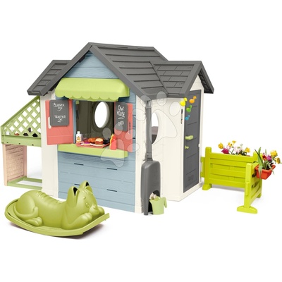 Smoby Domček s obchodom a reštauráciou a hojdačkou Chef House Life rozšíriteľný s komplet nadstavbovým riešením