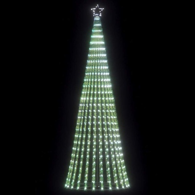 vidaXL LED коледна елха 475 светодиода студено бяло 247 см (4016397)
