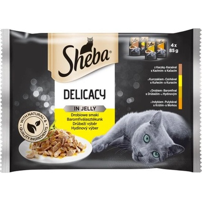 Sheba Delicacy Пилешки асортимент пастет 4 x 85 г