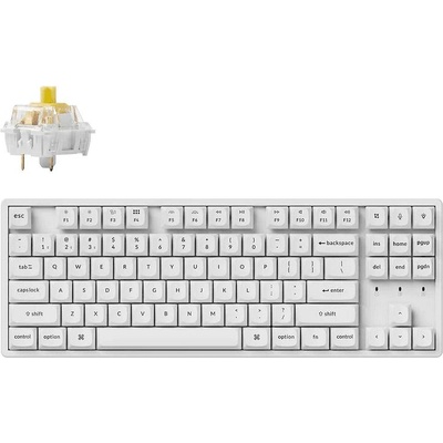 Keychron K8 Pro White QMK/VIA TKL K Pro Brown Switch (K8P-Q4)