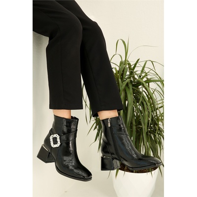 Moda Trend Дамски боти - Черни #319930 (319930_Черно)
