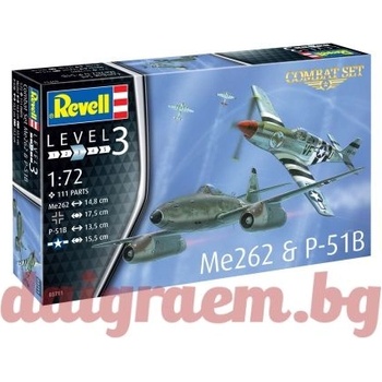 Revell Комплект 2бр. хоби модели REVELL 03711 - Messerschmitt Me262 & P-51B Mustang (R03711)