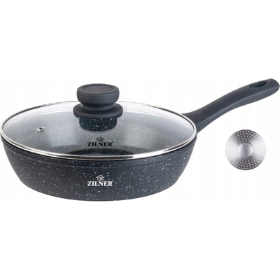 Zilner Tradičná Panvica High Marble Frying Panvica Granite 24 cm mramor