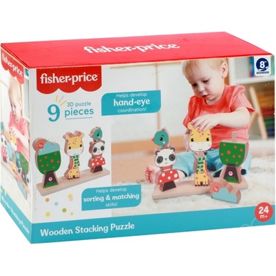 Teddies puzzle 3D 9 dílků v krabici 28x19x8cm