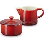 Le Creuset Каничка за мляко и захарница Signature черешова 2 части (89331000600003)
