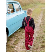 Detské nohavice na traky COMFORT Comfort červená