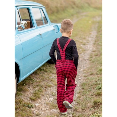 Detské nohavice na traky COMFORT Comfort červená