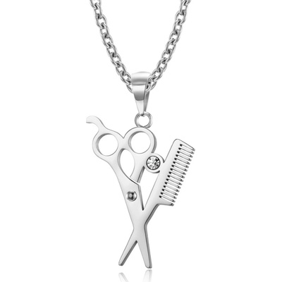 Linda's Jewelry Náhrdelník kadernícke nožnice chirurgická oceľ INH224