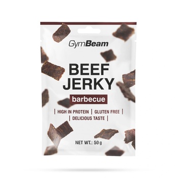 GymBeam Сушено месо Beef Jerky 50 g барбекю