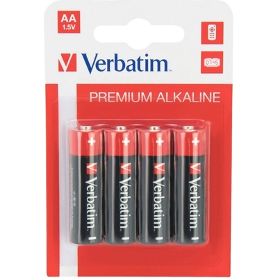 Verbatim Батерия Verbatim ALKALINE BATTERY AA 4 PACK (HANGCARD) (49921)