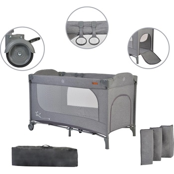 Cangaroo Детска кошара Skyglow 1 сив (109358)