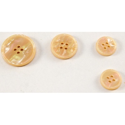 Oblekový gombík - dúhová žltá - priemer 1,5 cm