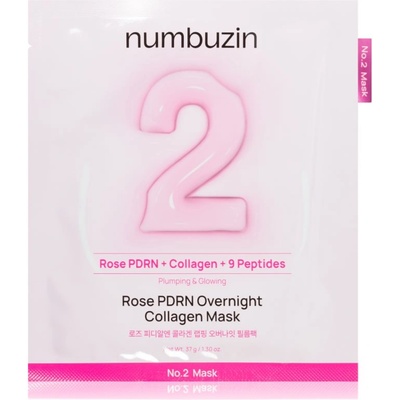 Numbuzin No. 2 Rose PDRN OverNight Collagen Mask дълбоко подхранваща маска за нощ 4 бр