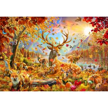 Image 1 of Bluebird Puzzle - Puzzle Chesterman : Animals In the Fall - 1 000 piese