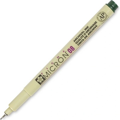 Technický liner SAKURA Pigma Micron 08 tmavě zelený 0,5 mm