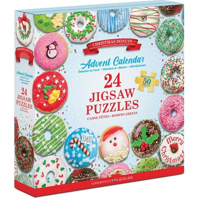 EUROGRAPHICS Adventní kalendář Vánoční donuty 24x50 dielov