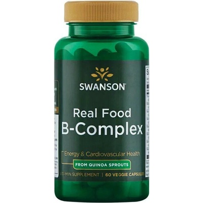 Swanson Real Food B-Complex From Quinoa Sprouts 60 kapslí