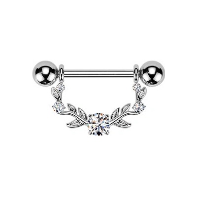 Šperky4U Ozdobný piercing do bradavky BR01029