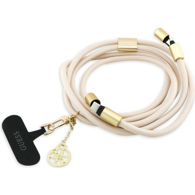 Guess Crossbody popruh 4G Charm s nabíjecím kabelem USB-C/USB-C - béžová – Hledejceny.cz