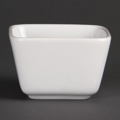 Olympia vysoké mini misky Whiteware 7,5 cm Čtverec