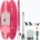 HAJDU Комплект надуваема дъска SUP Compact 9'6" розов