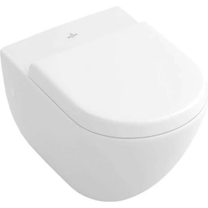 Villeroy & Boch Subway - Конзолна тоалетна чиния, плоско промиване, алпийско бяло 66031001 (66031001)