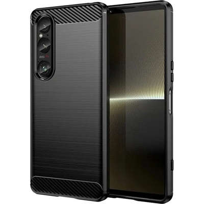 Gigapack Sony Xperia 1 VI GIGAPACK Силиконов протектор за телефон, удароустойчив, карбонов модел, ЧЕРЕН GP-159145 (GP-159145)