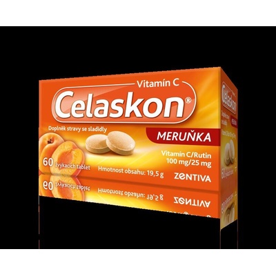Celaskon meruňka 100 mg 60 žvýkacích tablet