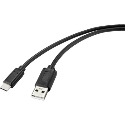 Renkforce RF-4695144 USB, USB 2.0 USB-C ™ zástrčka, USB-A zástrčka, 2m, černý