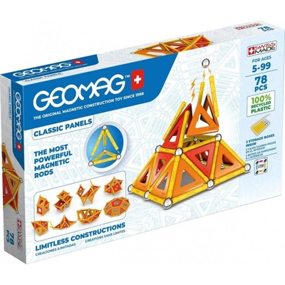 Geomag Магнитен конструктор, Geomag, Classic Panels, 78 части