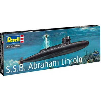 Revell Пластмасов модел комплект подводница 05185 - S. S. B. Abraham Lincoln с интериор (1: 253)