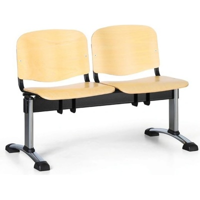 EUROSEAT Dřevěná lavice do čekáren ISO 2-sedák se stolkem