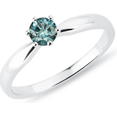 Klenota Zlatý zásnubný prsteň s modrým diamantom k0191162