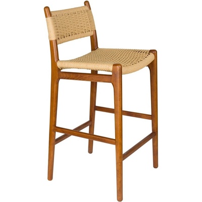 Dutchbone Бар стол от масивен бук в естествен цвят (височина на седалката 67, 5 cm) Cecile - Dutchbone (1001136)