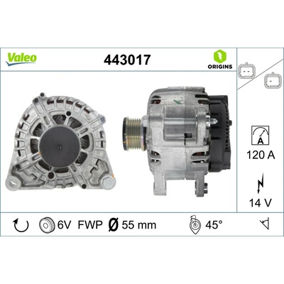 Alternátor VALEO 443017