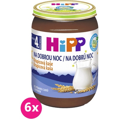 HiPP Bio Kaše na dobrou noc s keksy a jablky 6 x 190 g