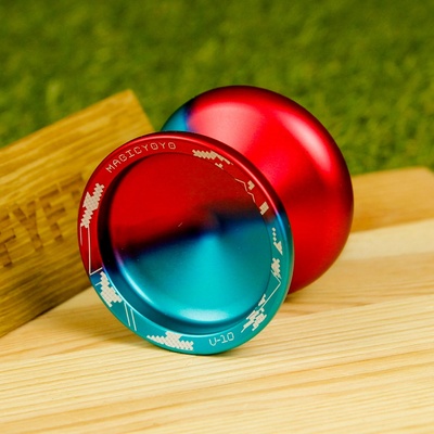 MagicYoyo YoYo V10 na Fingerspin Červená + Tyrkysová – Zboží Dáma