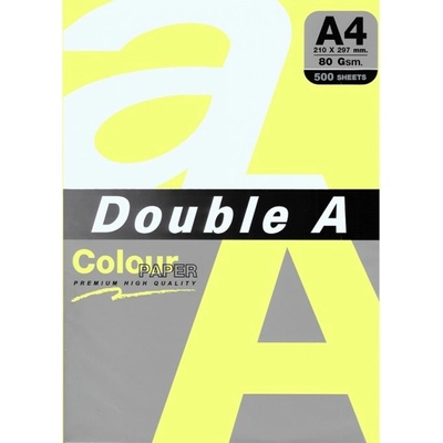 Double A Хартия Double A Butter 32392, A4, 80 g/m2, 500 листа, жълта (OK32392)
