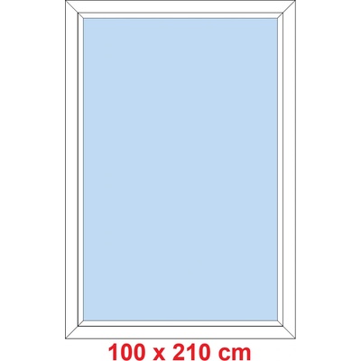 Soft Plastové okno 100x210 cm, FIX neotevíravé, Bílá