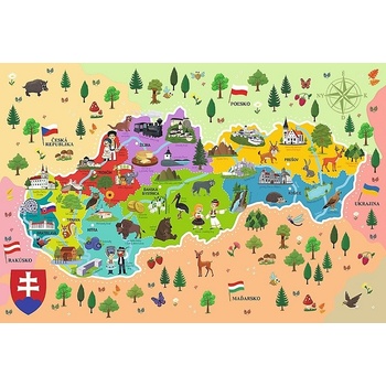 Trefl Edukačné Mapa Slovenska 44 dielov