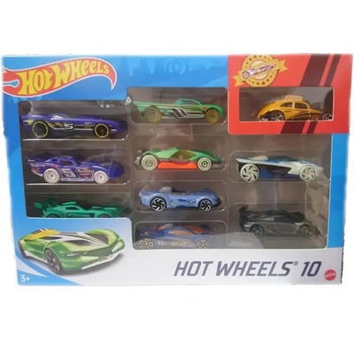 Mattel - Комплект 10 броя метални колички 1: 64, асортимент 1720110