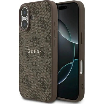 GUESS Калъф Guess 4G Ring Classic Logo MagSafe за iPhone 17 - кафяв