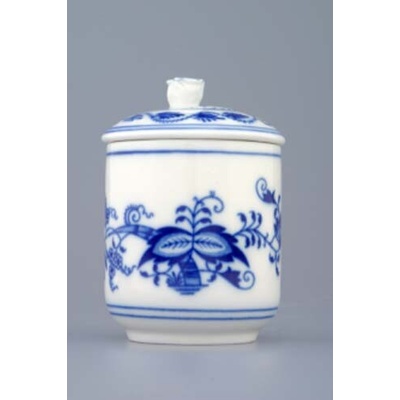 Český Porcelán Dubí ZELENÝ Cibulák Horčičník s viečkom bez výrezu Originálny 100 ml
